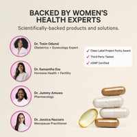 Pink Stork women's health advisory panel, with third-party tested and cGMP certified prenatal vitamin capsules
