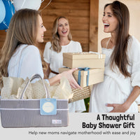 Lily Miles Baby Diaper Caddy as a thoughtful baby shower gift for new moms, perfect for organizing newborn essentials.