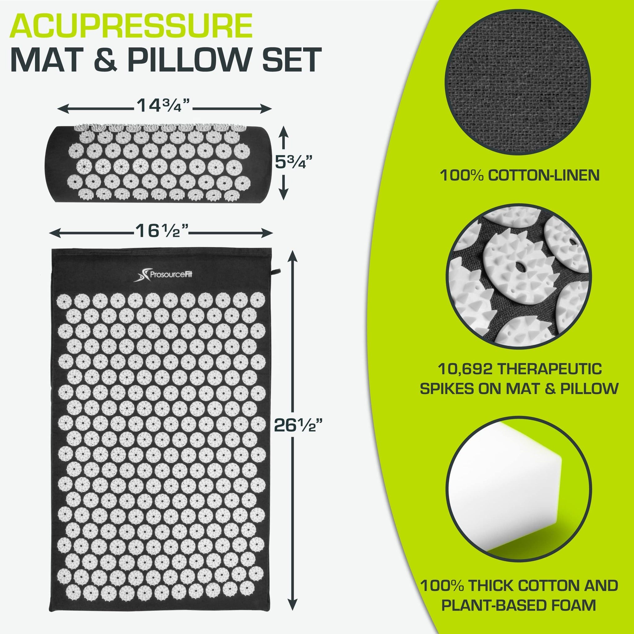 Acupressure Mat and Pillow – Stress Relief & Circulation for Fertility