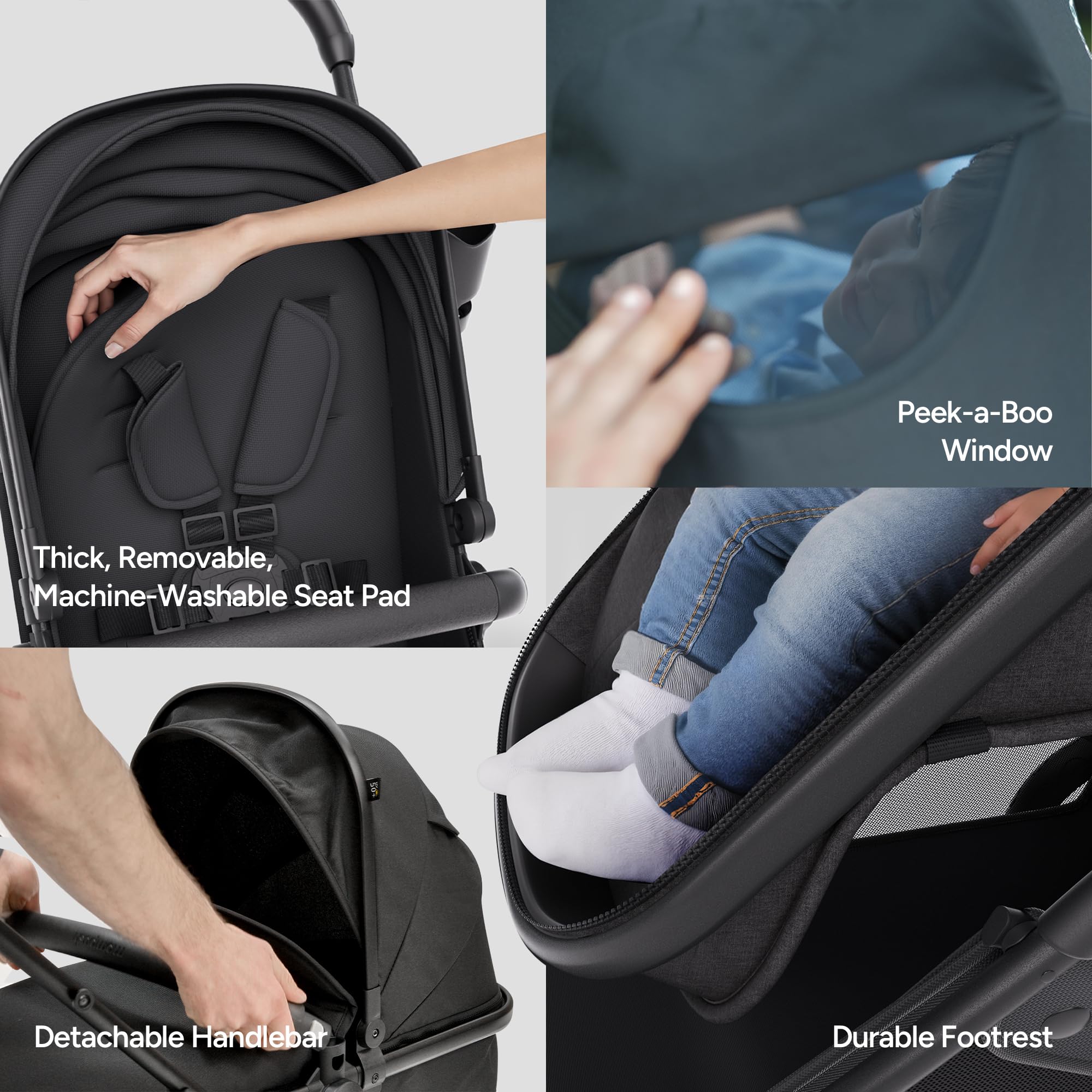 mompush wiz 2-in-1 convertible baby stroller with bassinet mode Mompush Wiz Baby Stroller