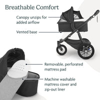 UPPAbaby Bassinet - Compatible with Vista, Cruz, Ridge, Minu strollers - Awaiting the Stork