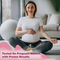 Pregnancy bath soak tested on pregnant women with proven results, showcasing a woman in a serene setting.