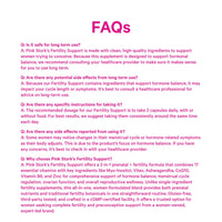 FAQs about prenatal vitamins to get pregnant and fertility support by Pink Stork.
