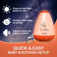 White noise machine with night light, featuring adjustable volume and dimmable light for soothing baby sleep.