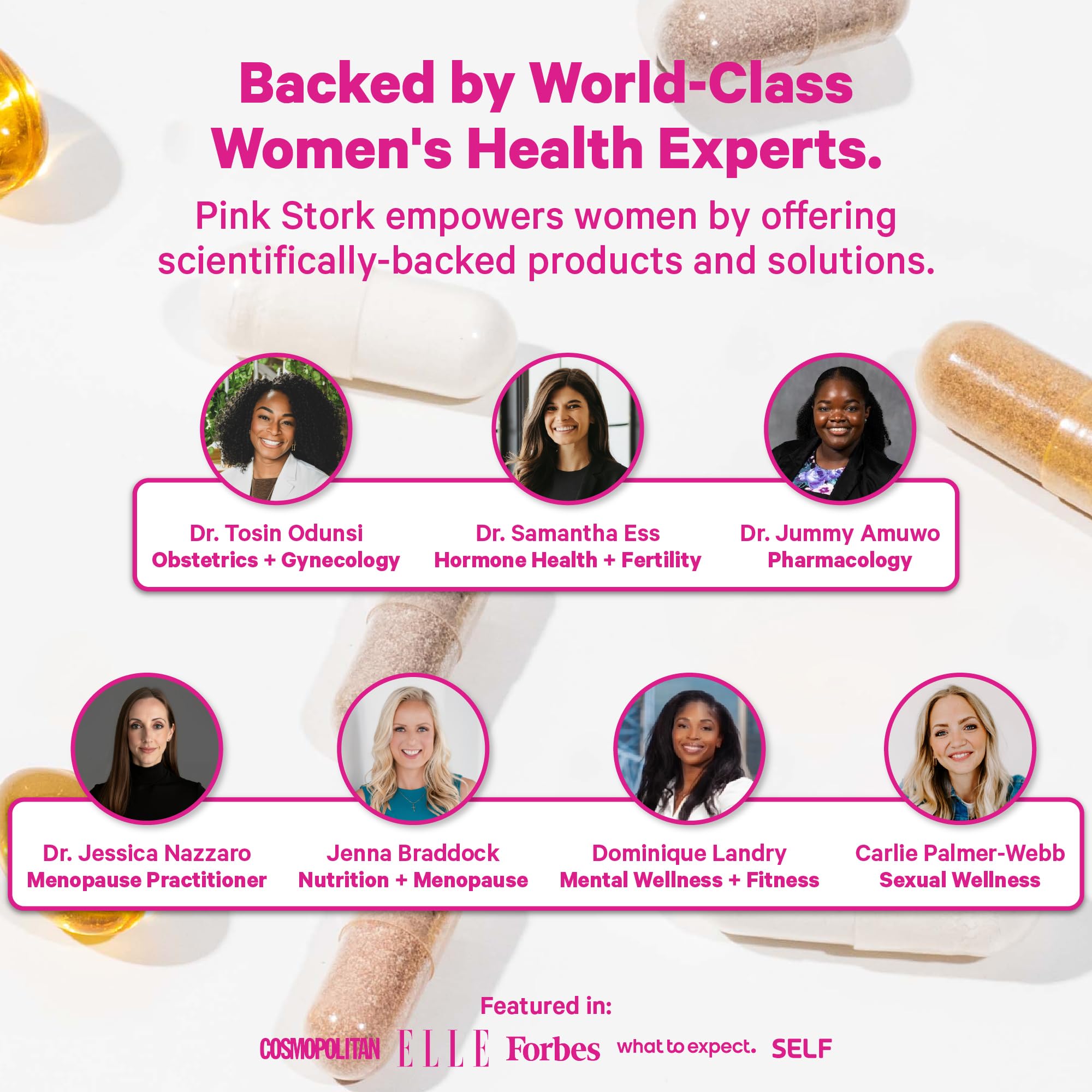 Pink Stork team of women's health experts promoting magnesium glycinate for pregnancy.