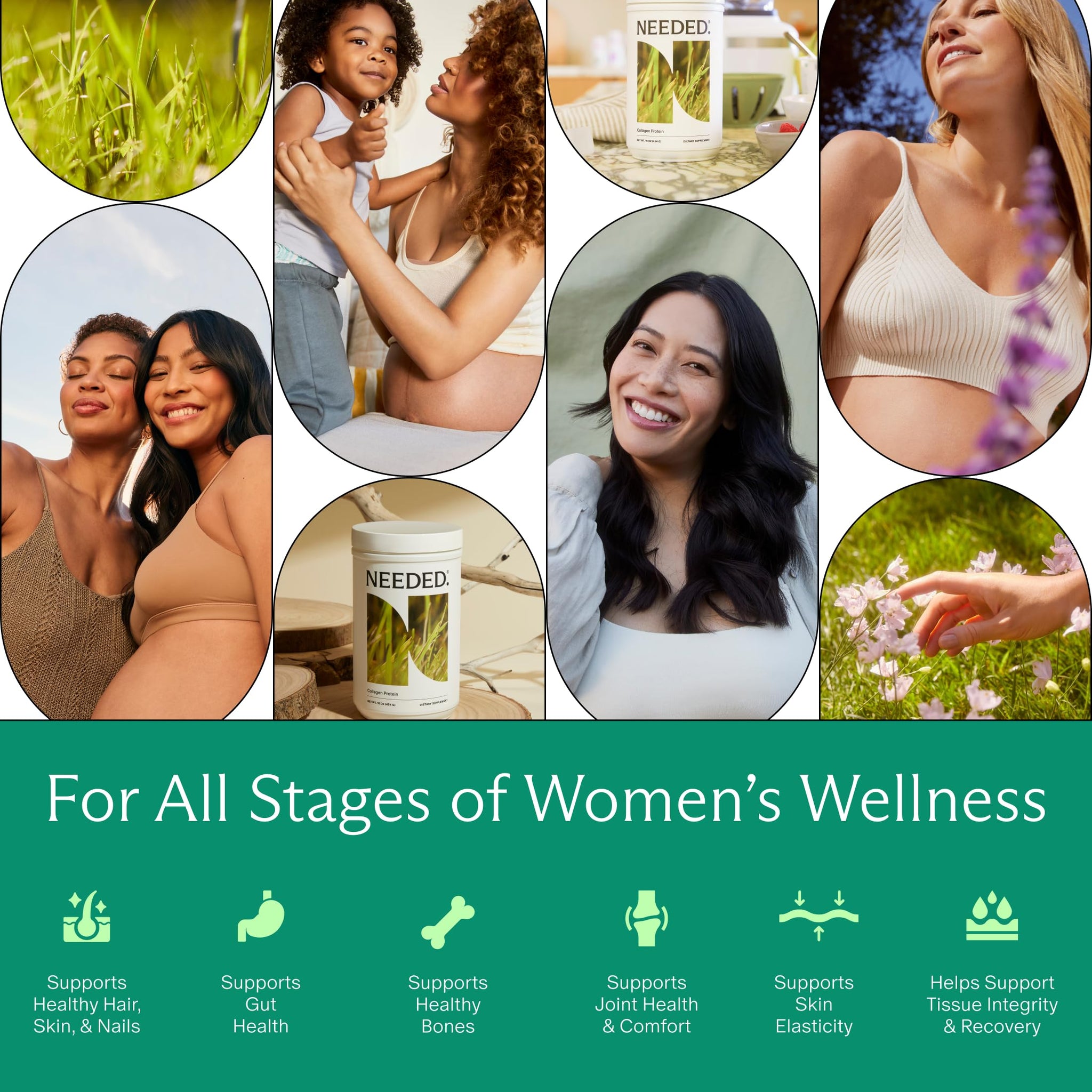 Collagen protein powder for pregnancy supports women's wellness, hair, skin, nails, gut health, and recovery during pregnancy and postpartum.
