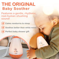 White noise machine with night light for calming newborns to sleep and soothing better than white noise.