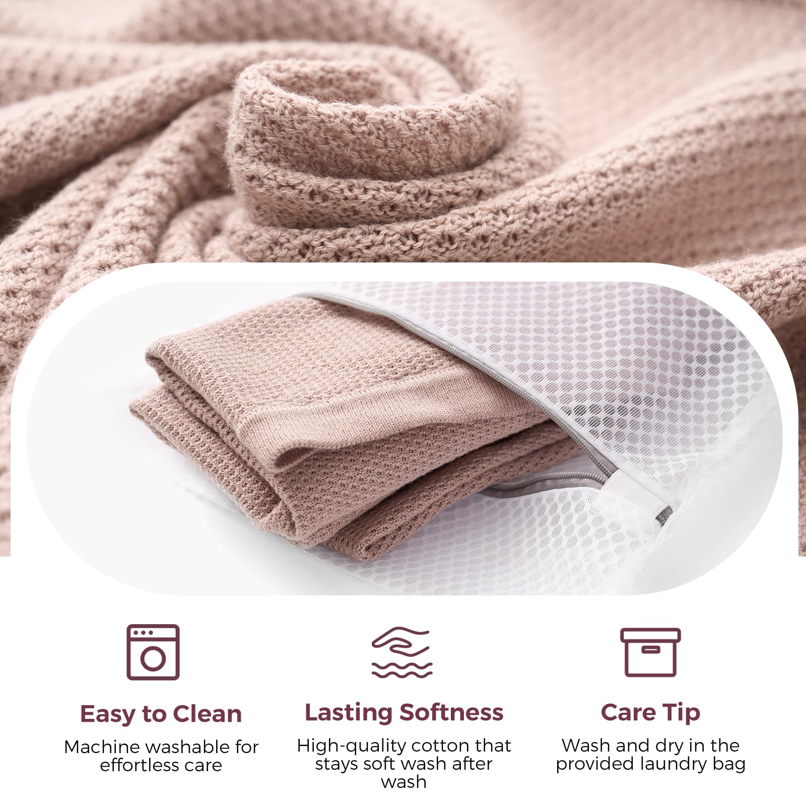 Momcozy nursing cover for breastfeeding showcasing soft, breathable fabric with easy care instructions and lasting softness.