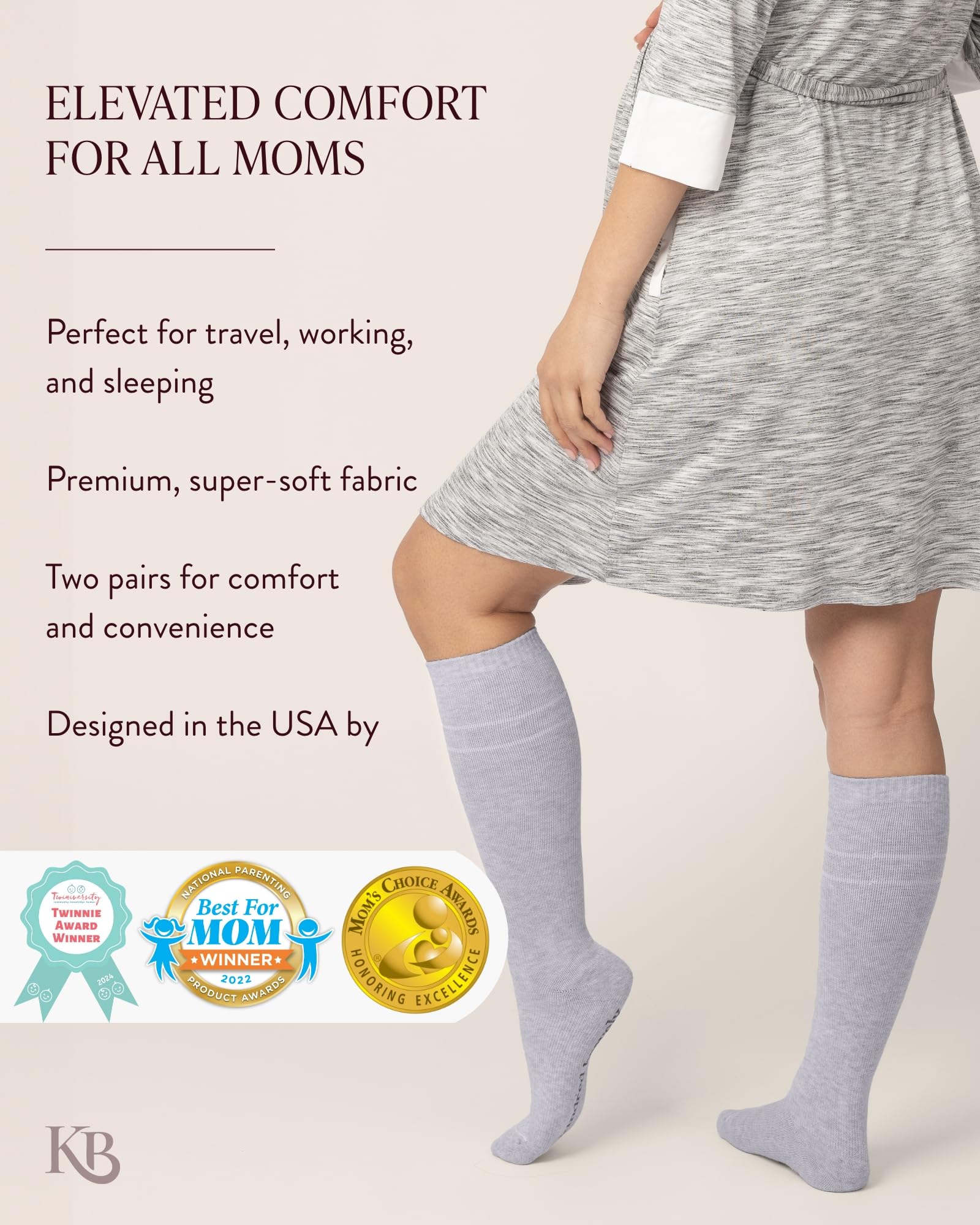 Kindred Bravely Pregnancy Compression Socks, 2-Pack