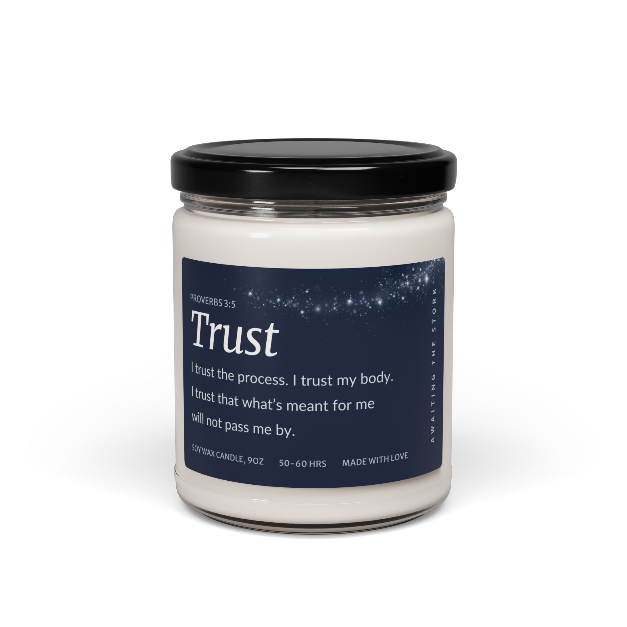 Fertility Affirmation Candle for TTC – Trust Soy Candle