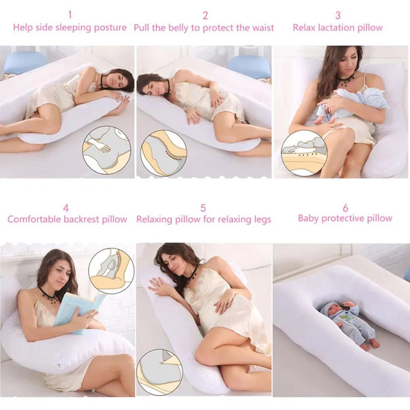 U-Shaped pregnancy sleep pillow 51x28in