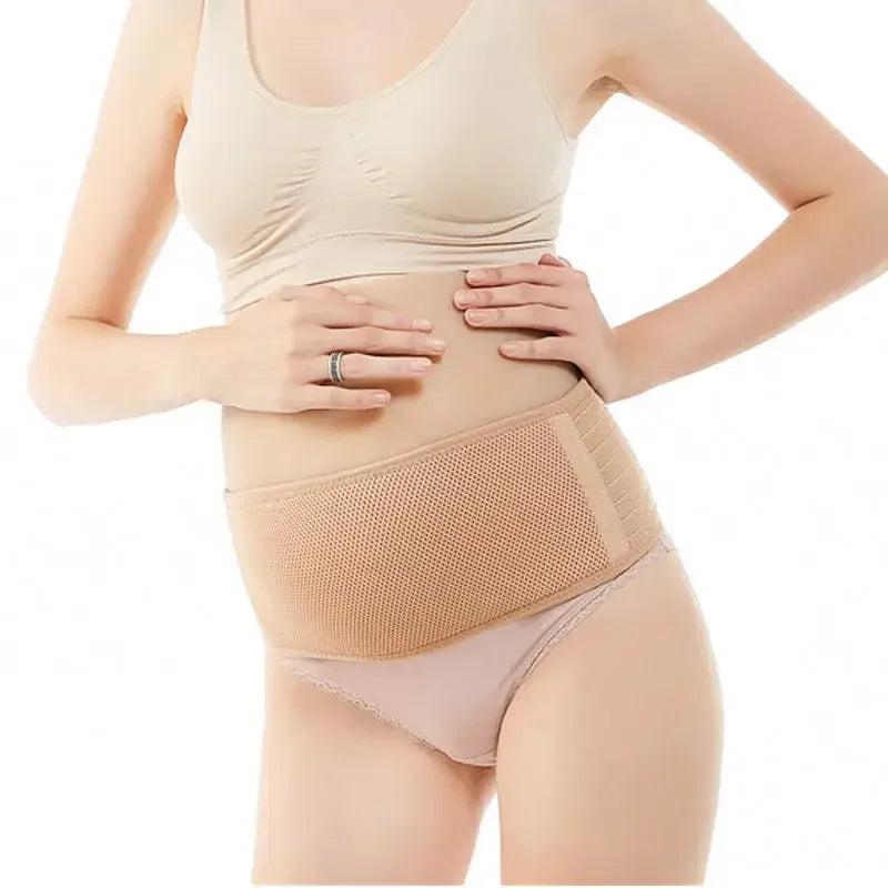 Breathable pregnancy belly support band