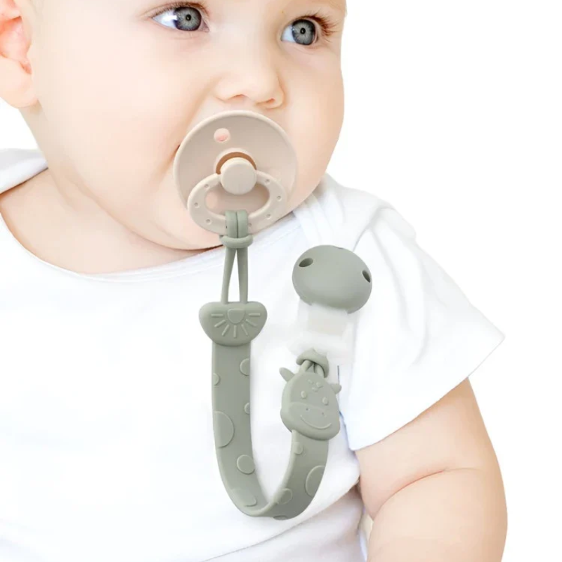 Silicone Pacifier Clip Holder | Babies Clip Holder |Awaiting the Stork